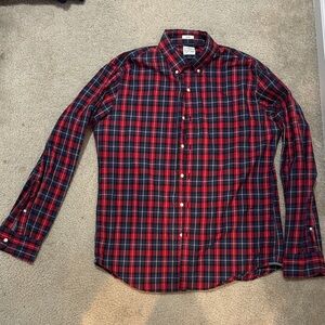 J. Crew Red and Black Checkered button down